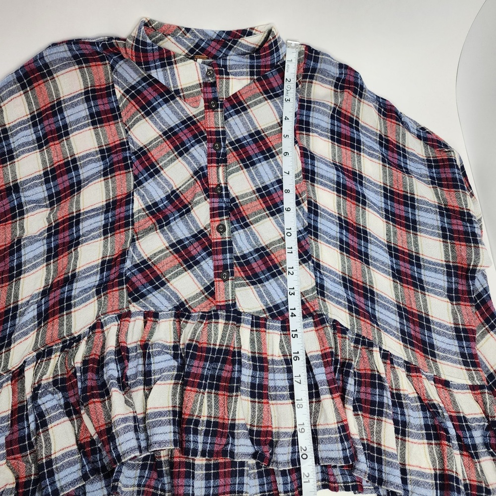 Free People Button Up Shirt Women's Small Promise Everything Long Sleeve Top - Picture 4 of 7